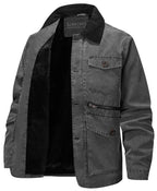 Men's Parka with Corduroy Collar