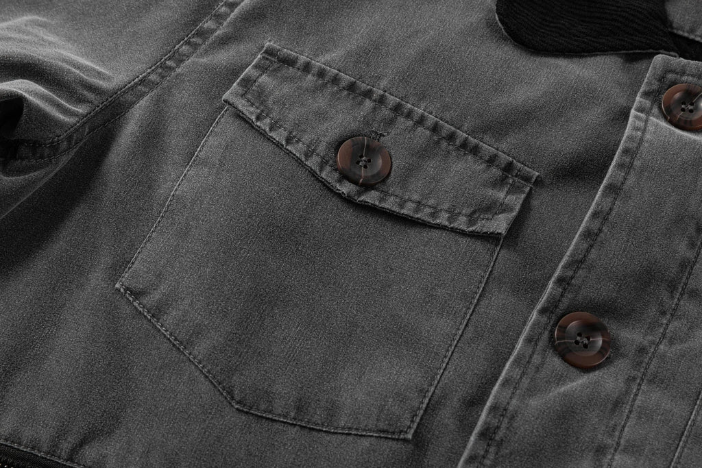 Men's Parka with Corduroy Collar