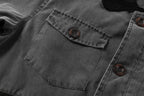 Men's Parka with Corduroy Collar