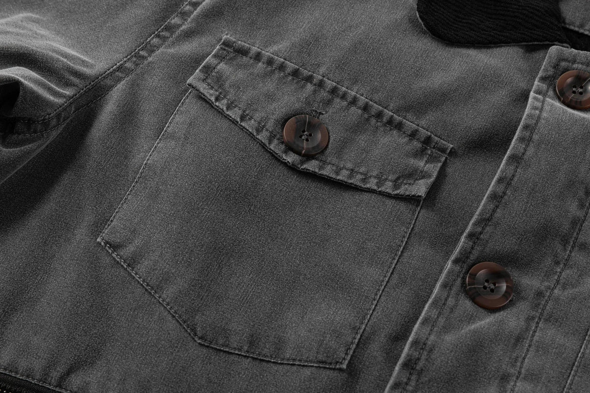 Men's Parka with Corduroy Collar