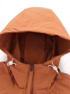 Men's Lightweight Hooded Anorak Windbreaker with Quarter Zip