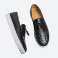 Men's Tassel Loafers with Textured Upper and Chunky Sole