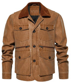 Men's Parka with Corduroy Collar
