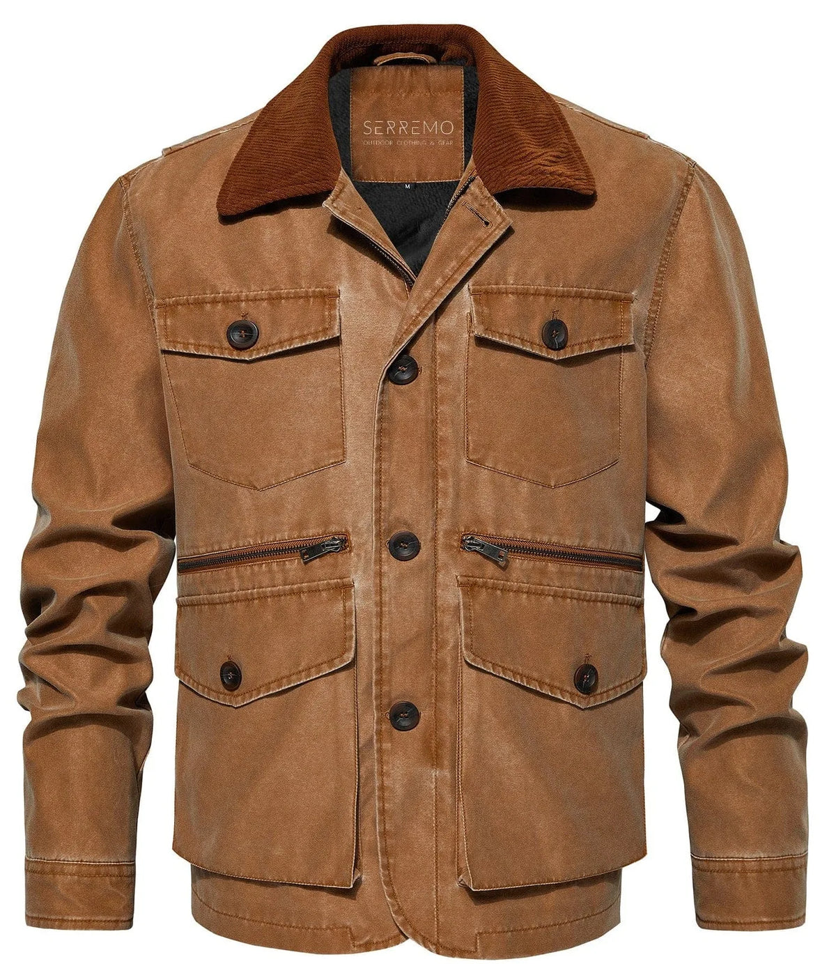 Men's Parka with Corduroy Collar
