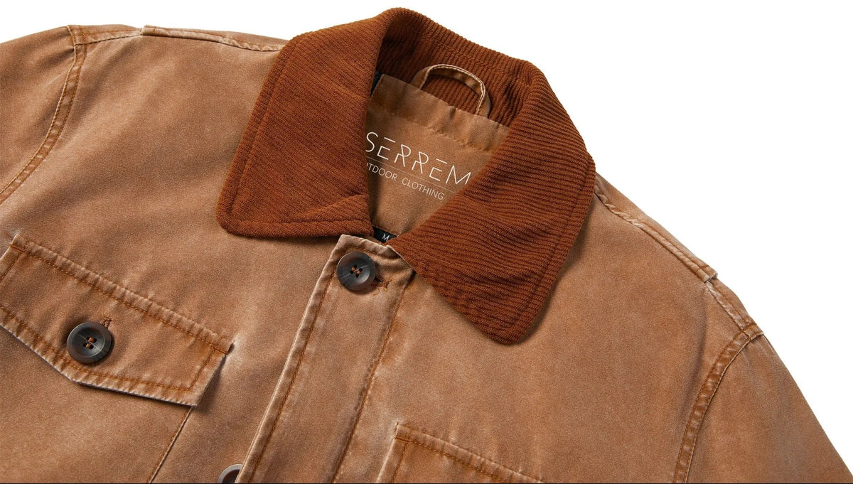 Men's Parka with Corduroy Collar