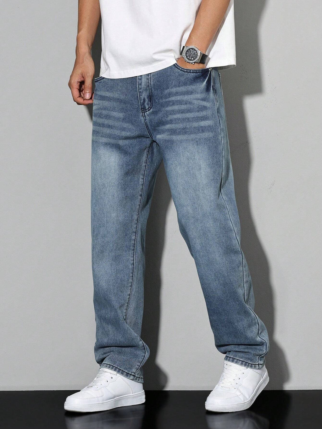 Men's Baggy Jeans – Loose Fit, 8 Washes