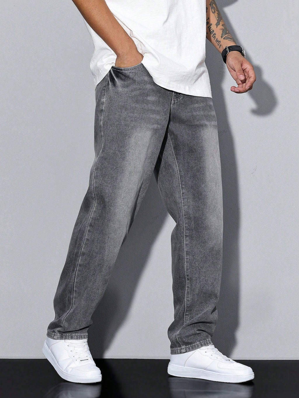Men's Baggy Jeans – Loose Fit, 8 Washes