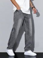 Men's Baggy Jeans – Loose Fit, 8 Washes