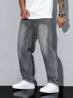 Men's Baggy Jeans – Loose Fit, 8 Washes
