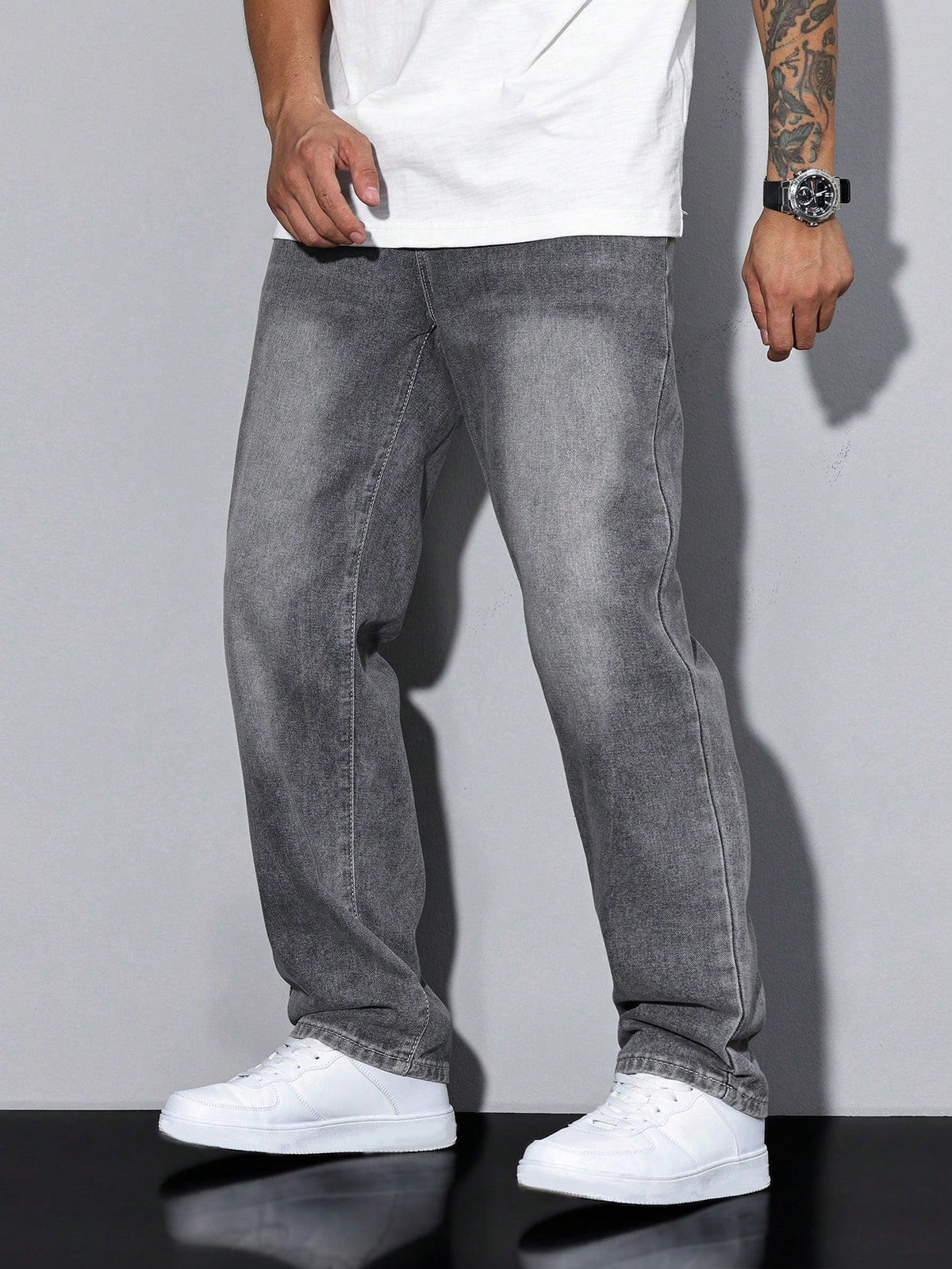 Men's Baggy Jeans – Loose Fit, 8 Washes