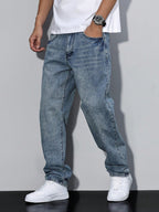 Men's Baggy Jeans – Loose Fit, 8 Washes
