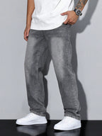 Men's Baggy Jeans – Loose Fit, 8 Washes
