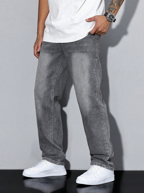 Men's Baggy Jeans – Loose Fit, 8 Washes