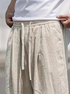 Men's Baggy Linen Drawstring Trousers