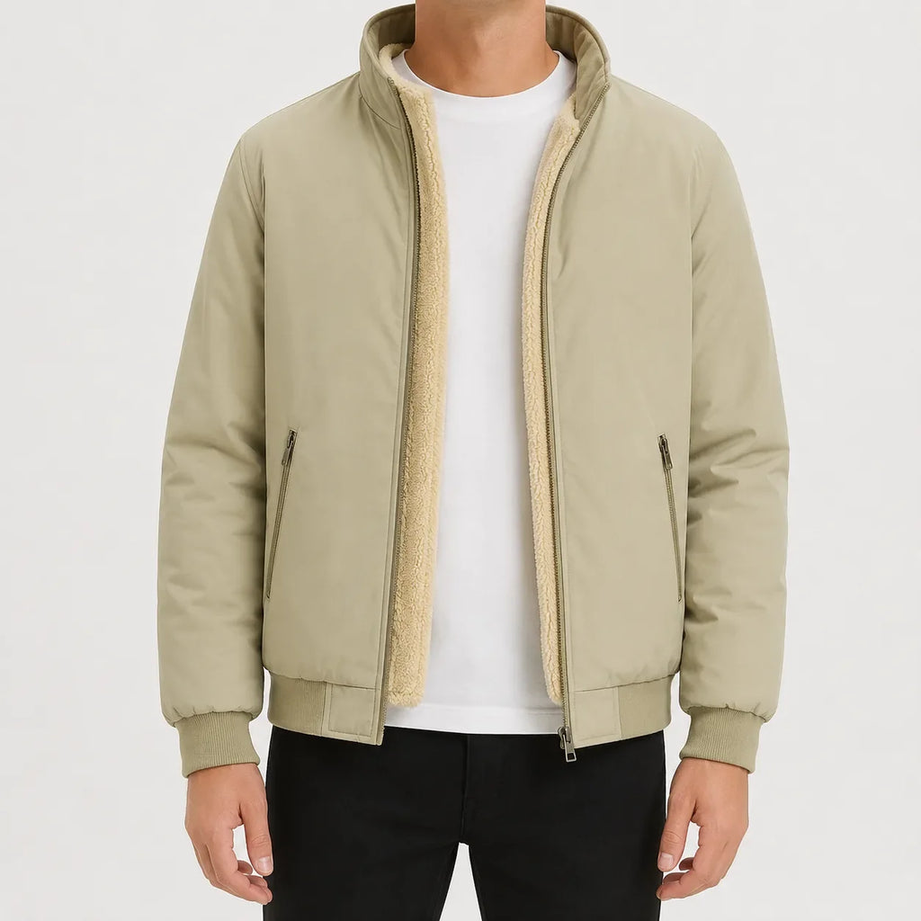 Men's Puffer Jacket with Fleece Lining