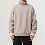 Men's Fleece-lined Jumper with Turtle Neck