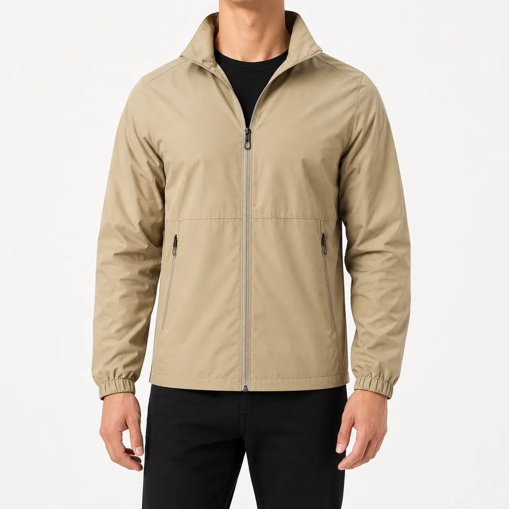 Men's Rain Jacket with Zip Front