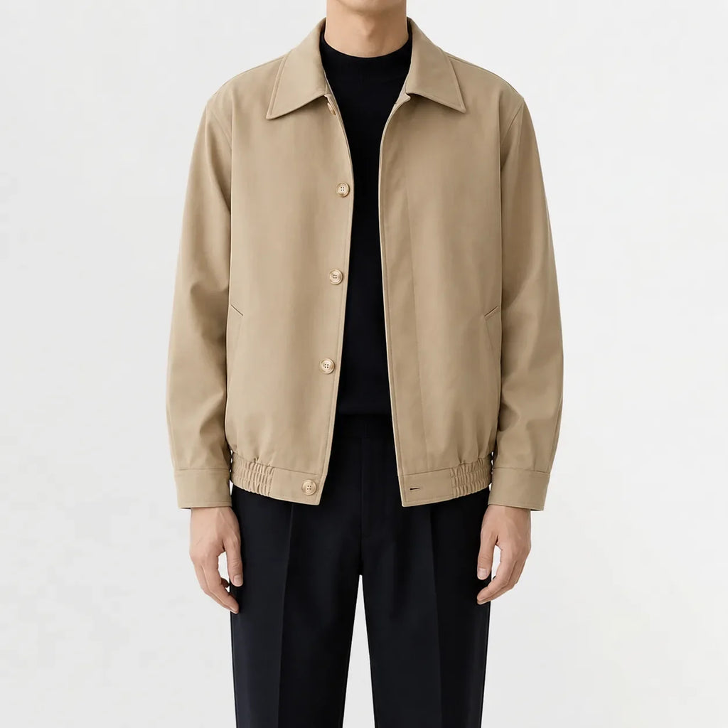 Men's Trench Coat with Classic Collar