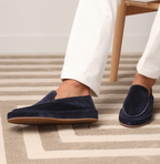 Men's Suede-Look Slip-On Loafers with Cushioned Sole