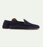 Men's Suede-Look Slip-On Loafers with Cushioned Sole