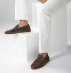 Men's Suede-Look Slip-On Loafers with Cushioned Sole
