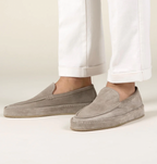 Men's Suede-Look Slip-On Loafers with Cushioned Sole