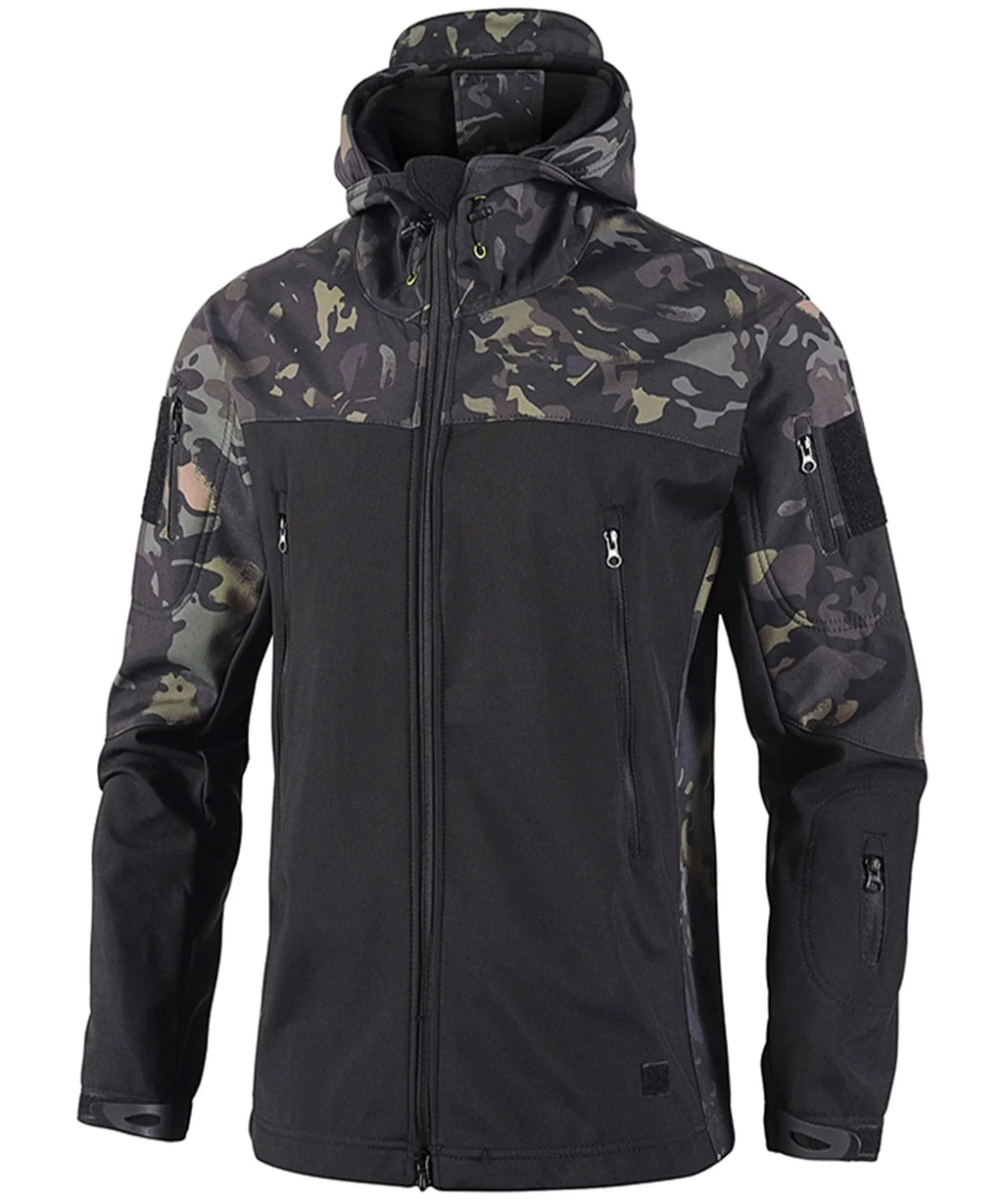 Men's Parka in Camouflage with Adjustable Hood