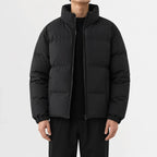 Men's Puffer Jacket with High Collar