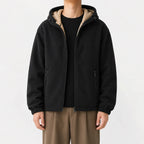 Men's Hoodie with Fleece Lining and Zip