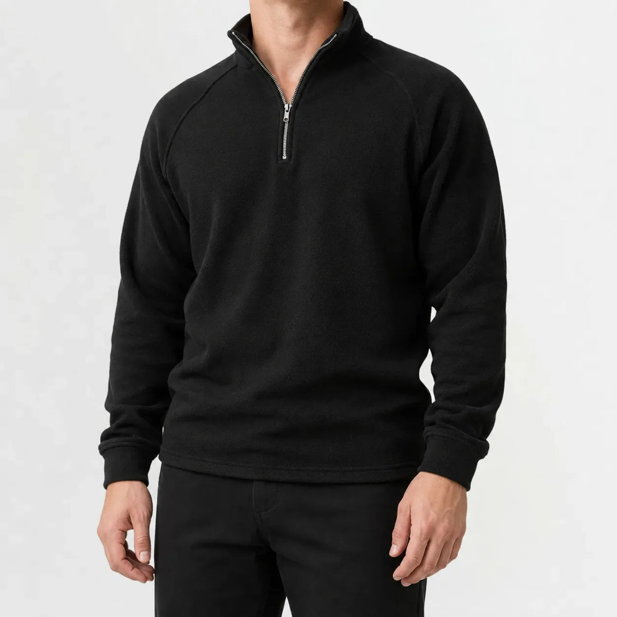 Men's Zip-up Jumper with Mock Neck – Style 4