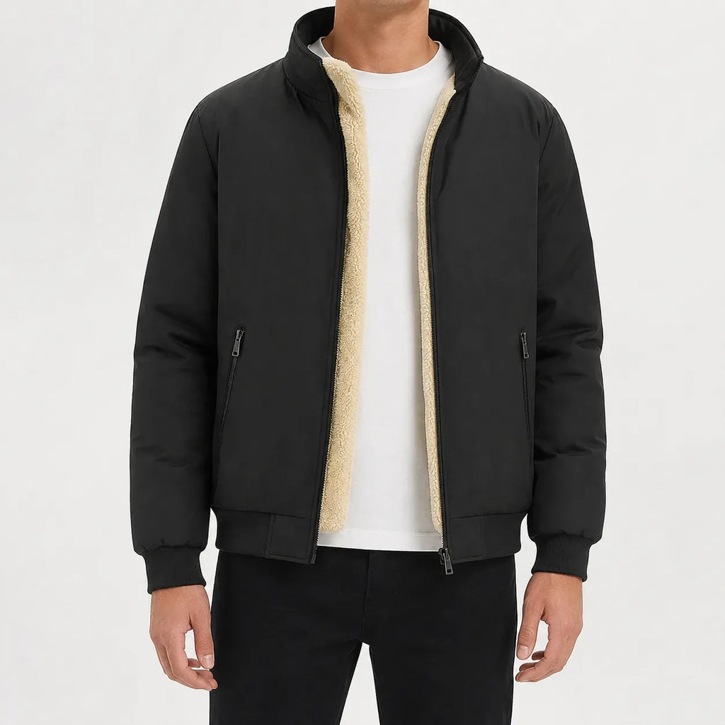 Men's Puffer Jacket with Fleece Lining