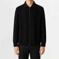 Men's Cardigan with Zip and Textured Knit