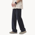 Men's Straight-Fit Trousers with Elasticated Waist