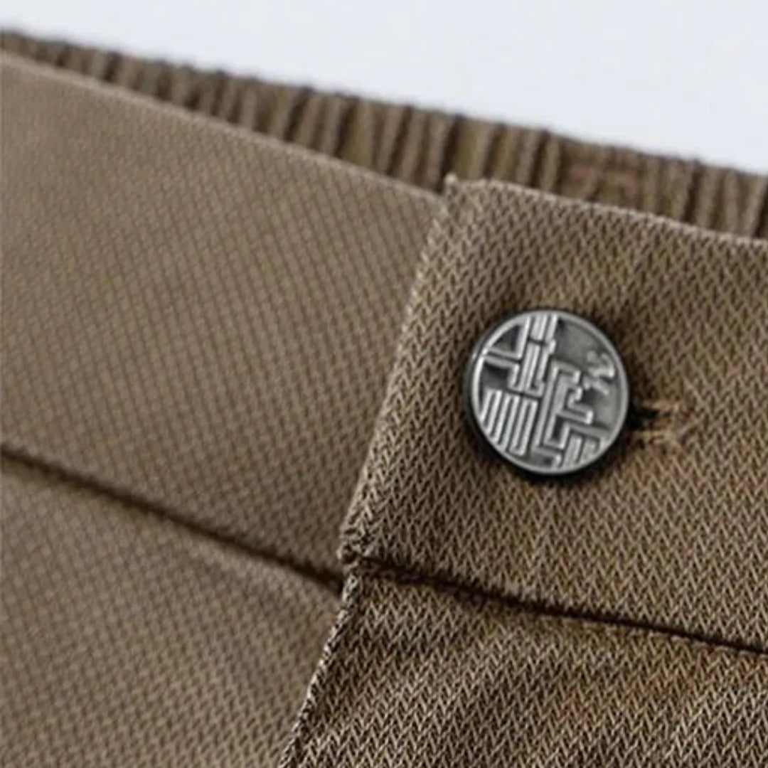 Men's Straight-Fit Trousers with Elasticated Waist