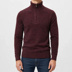Men's Zip-up Jumper with Mock Neck – Style 3