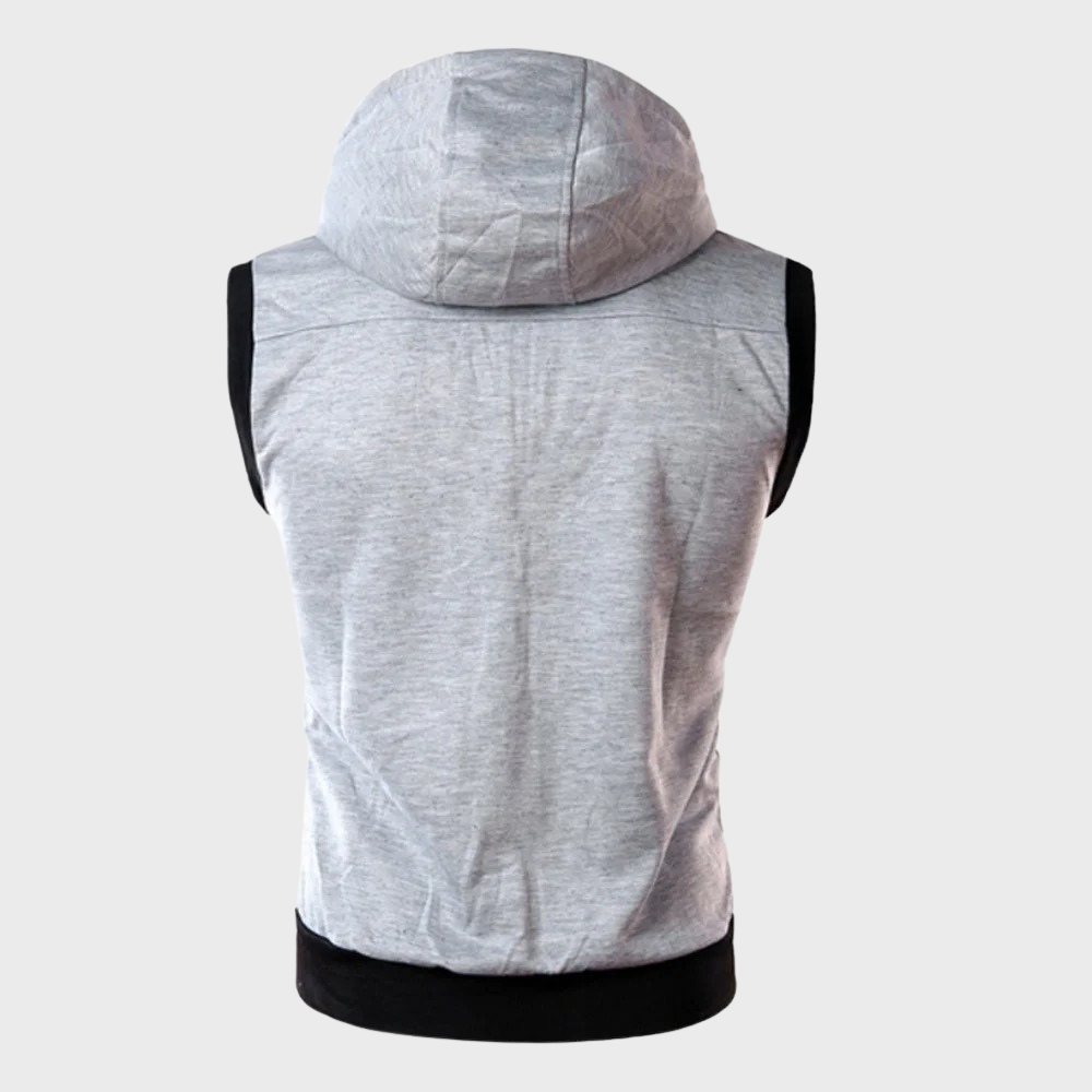 Men's Sleeveless Hooded Vest – Full-Zip Layer