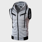 Men's Sleeveless Hooded Vest – Full-Zip Layer