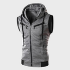 Men's Sleeveless Hooded Vest – Full-Zip Layer