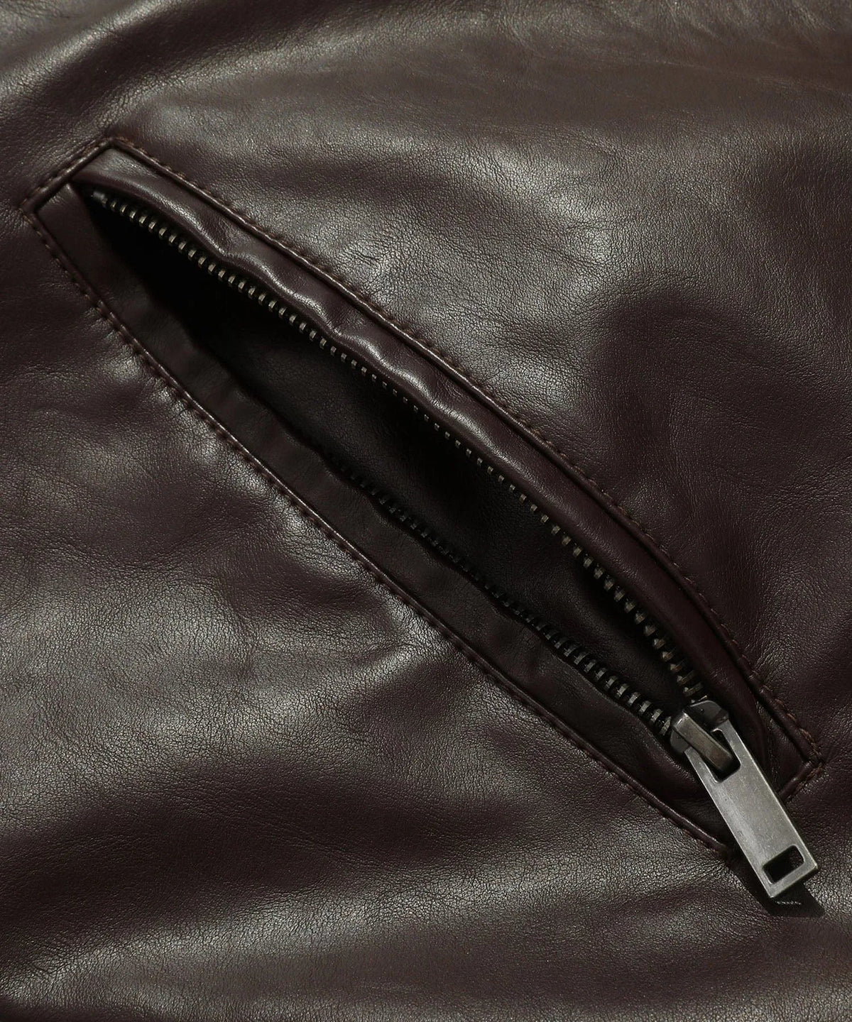 Men's Leather-look Jacket with Mandarin Collar