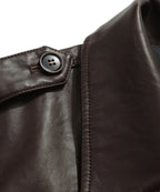Men's Leather-look Jacket with Mandarin Collar