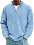 Men's Ribbed Cotton Crew Jumper – 10 Colours, S to 5XL