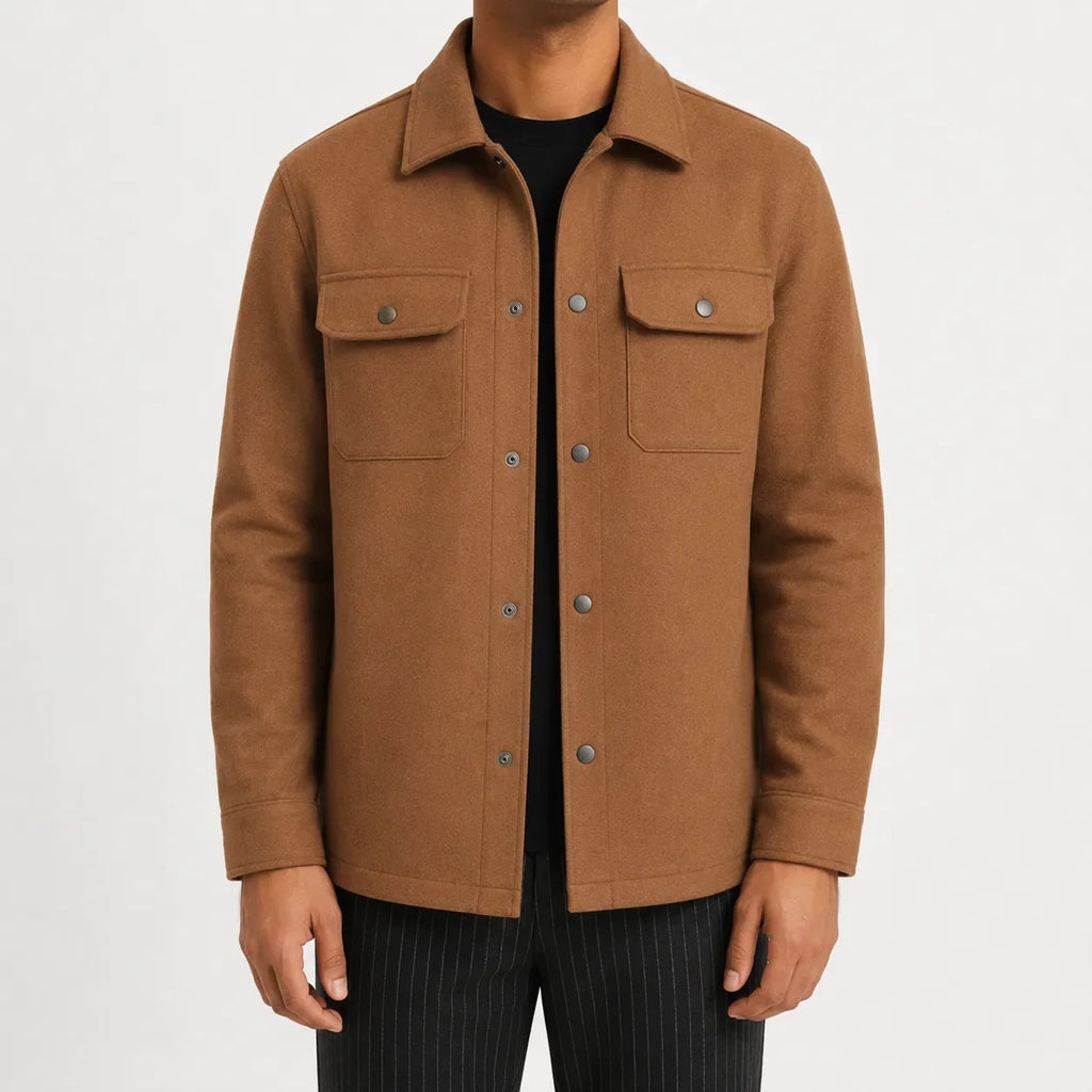 Men's Overshirt with Mandarin Collar – Style 2