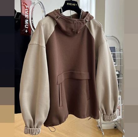 Men's Oversized Hooded Anorak Jacket – Warm Waterproof Layer
