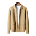 Men's Cashmere Jacket with Stand Collar