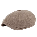 Men's Herringbone Baker Boy Cap – Classic wool-blend Hat