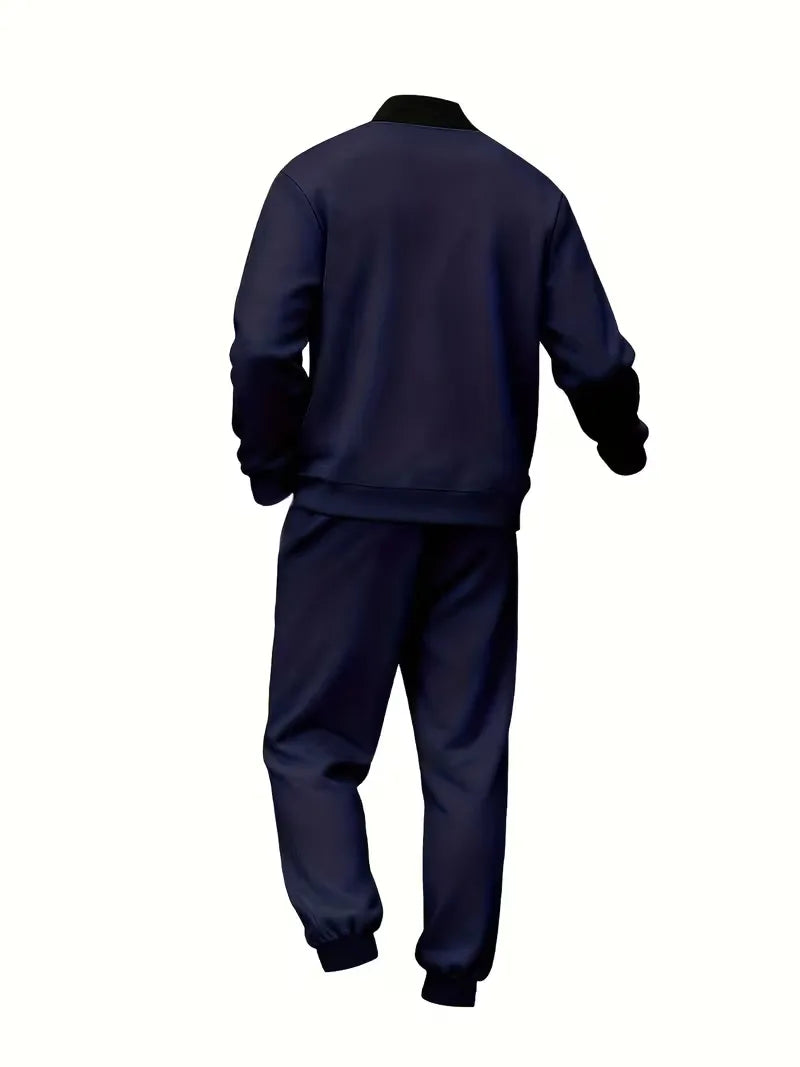 Men's Zip-Up Jacket and Trousers Set