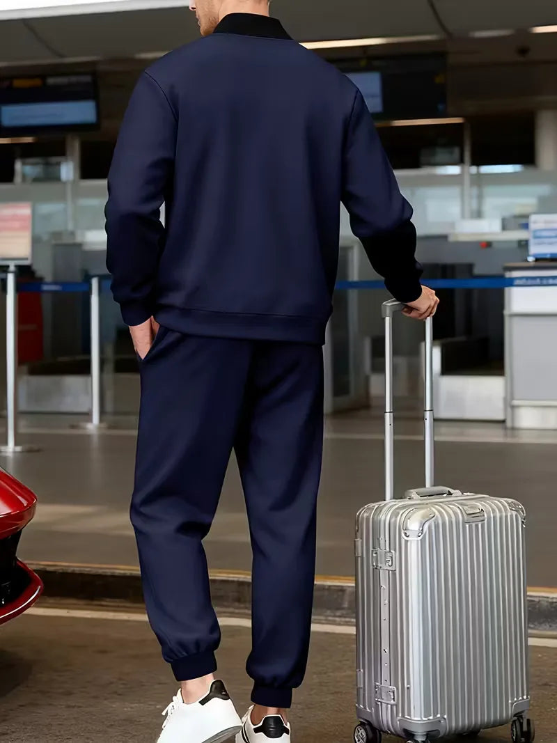 Men's Zip-Up Jacket and Trousers Set