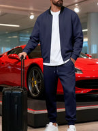 Men's Zip-Up Jacket and Trousers Set