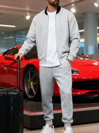 Men's Zip-Up Jacket and Trousers Set