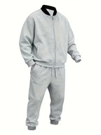 Men's Zip-Up Jacket and Trousers Set